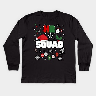 HR Squad Festive Christmas Human Resource Office Cute Kids Long Sleeve T-Shirt